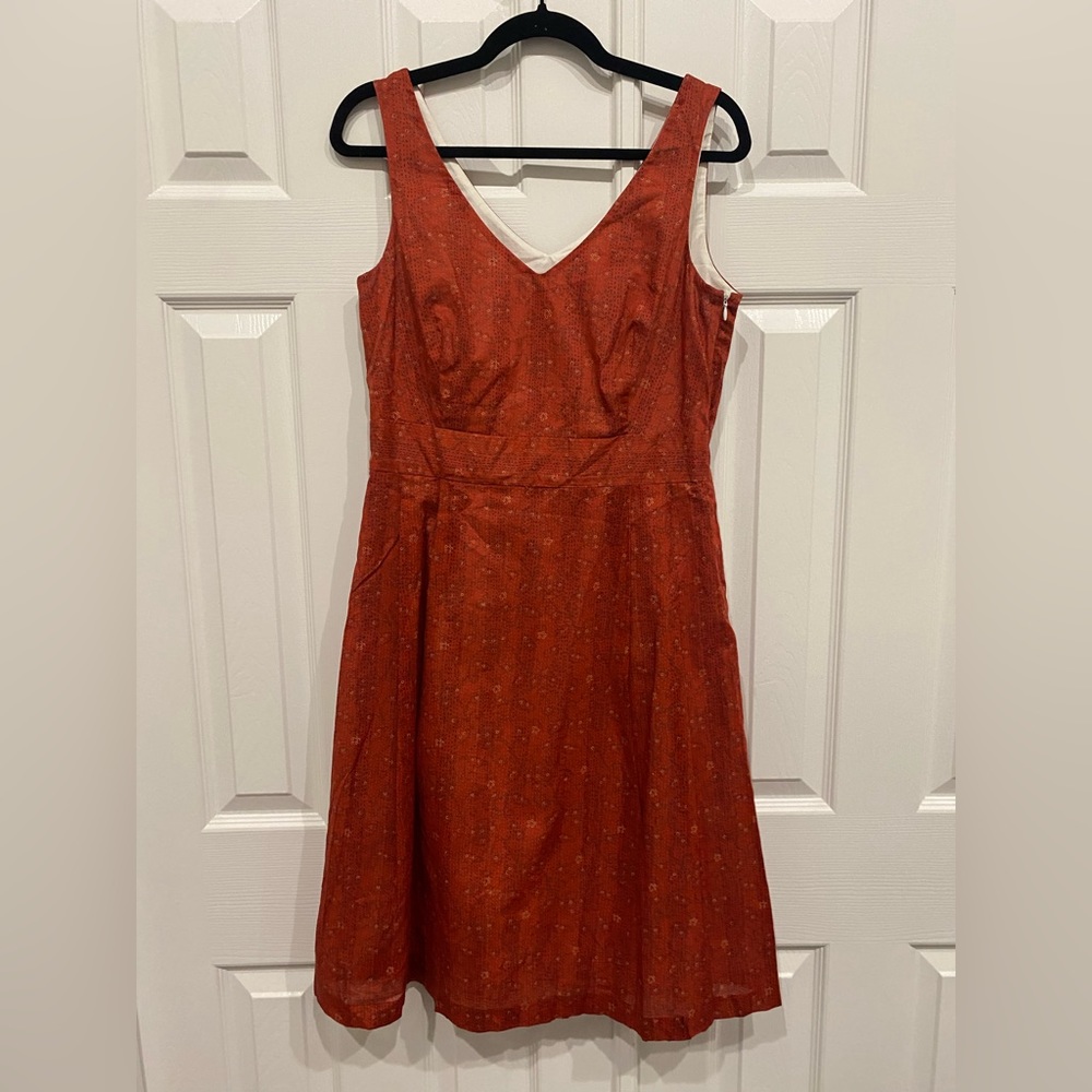 New! Anne Klein Dresses Anne Klein Apple Cinnamon Combo Fit Flare Dress size 8